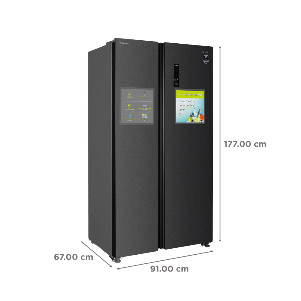 Buy Croma 563 Litres Frost Free Side by Side Refrigerator with Multi